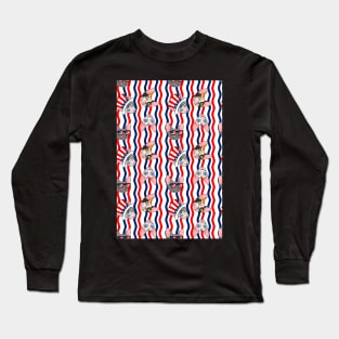 patriotic sphynx rick rack Long Sleeve T-Shirt